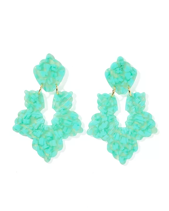 Michelle Statement Earrings - Aquamarine