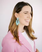Michelle Statement Earrings - Aquamarine