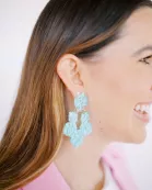Michelle Statement Earrings - Aquamarine