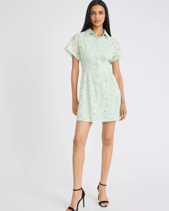 COLLARED MINI DRESS