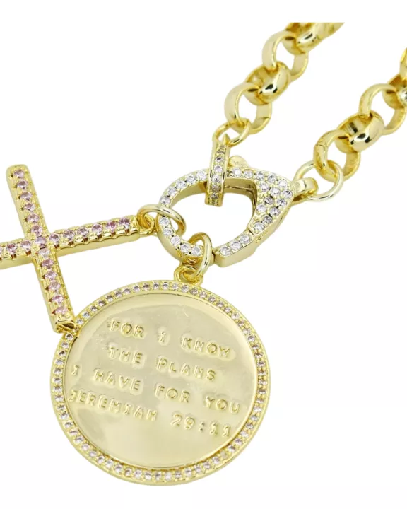 Jeremiah 29:11 with Cross Gold
