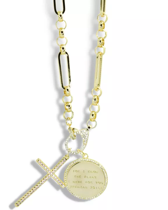 Jeremiah 29:11 with Cross Gold