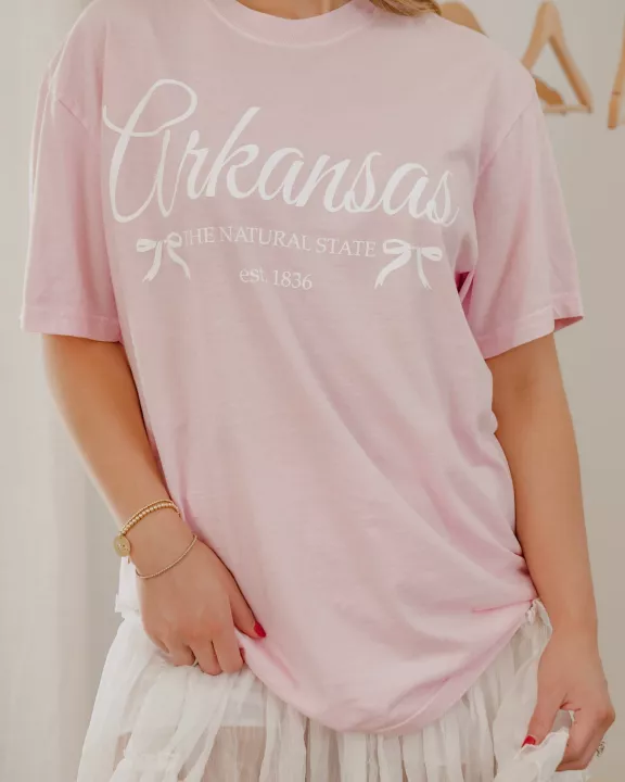 Arkansas Established Bows Print Blossom Tee