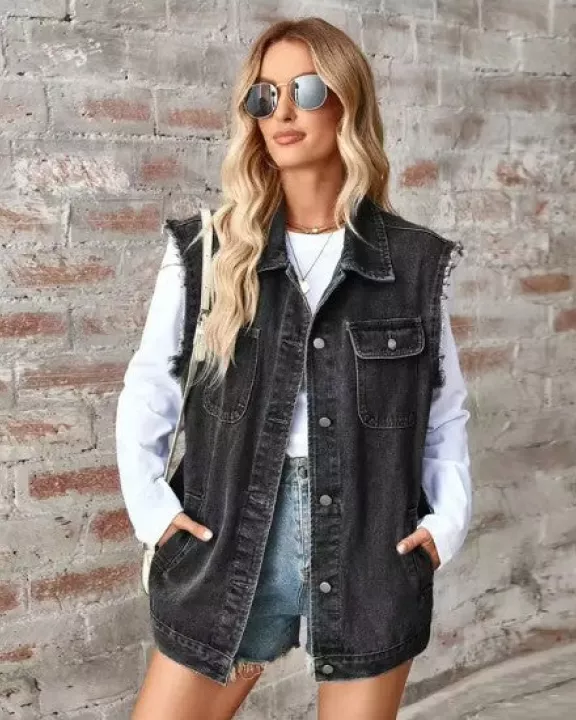 Sleeveless Denim Jacket
