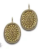 Rhinestone filled oval earring