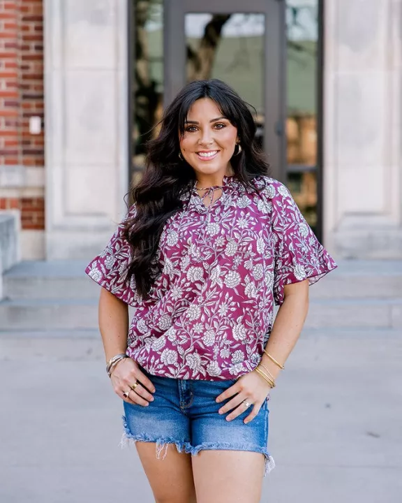 Bell Top- Maroon