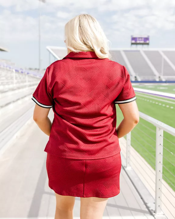 Daisy Top- Maroon