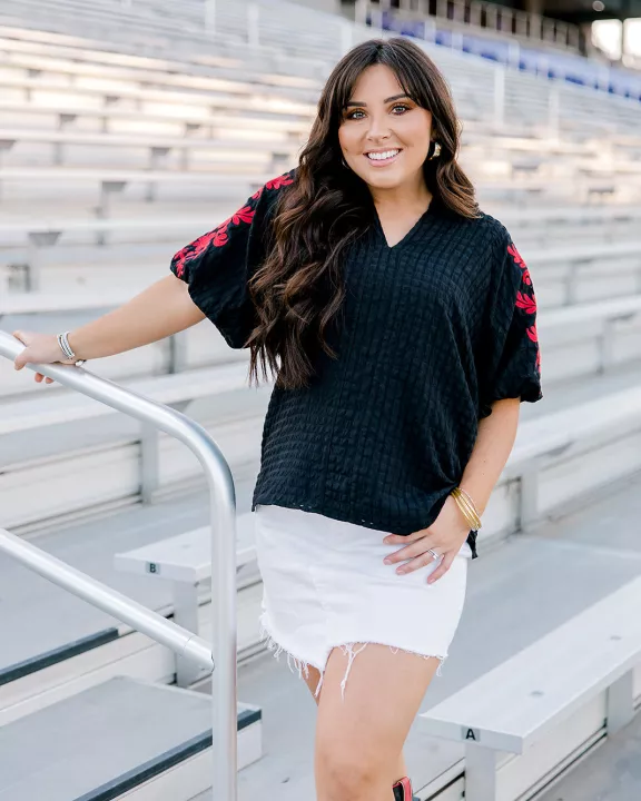 Havanah Top- Black/Red