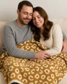 Luxe Leopard Throw Blanket - Camel Leopard