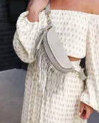 Sabrina Vegan Removable Fringe Style Suede Bum Sling Hip Bag