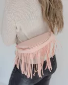 Sabrina Vegan Removable Fringe Style Suede Bum Sling Hip Bag