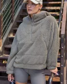 SHERPA QUARTER ZIP HOODIE JACKET