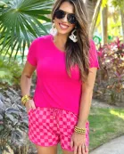 Checked Out Checkered Drawstring Everyday Shorts