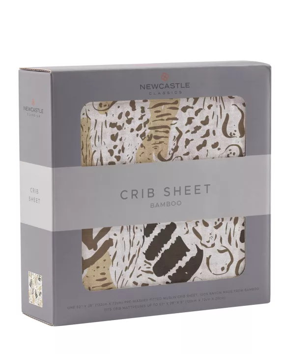 Animal Print Bamboo Muslin Crib Sheet