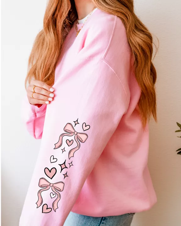 Girlie Bows With Sleeves Sweatshirt
