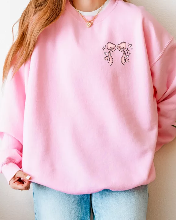 Girlie Bows With Sleeves Sweatshirt