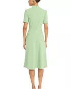TIE NECK FIT AND FLARE DRESS