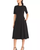SLEEVELESS DOUBLE PLEAT MIDI DRESS