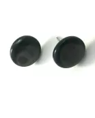 Charcoal Moonglow Disc Stud Earrings