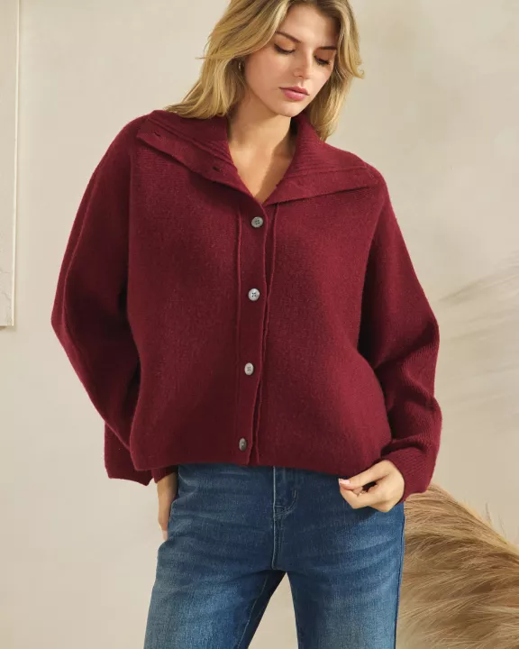 Haven Collared Button-Up Cardigan Sweater