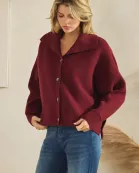 Haven Collared Button-Up Cardigan Sweater