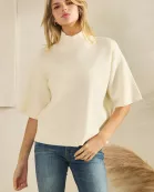 Serene Mock Neck short Sleeve Sweater