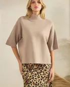 Serene Mock Neck short Sleeve Sweater-1