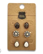 Western concho theme post earring set