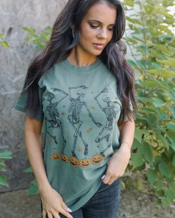 Dancing Skeletons | Moss | Short Sleeve