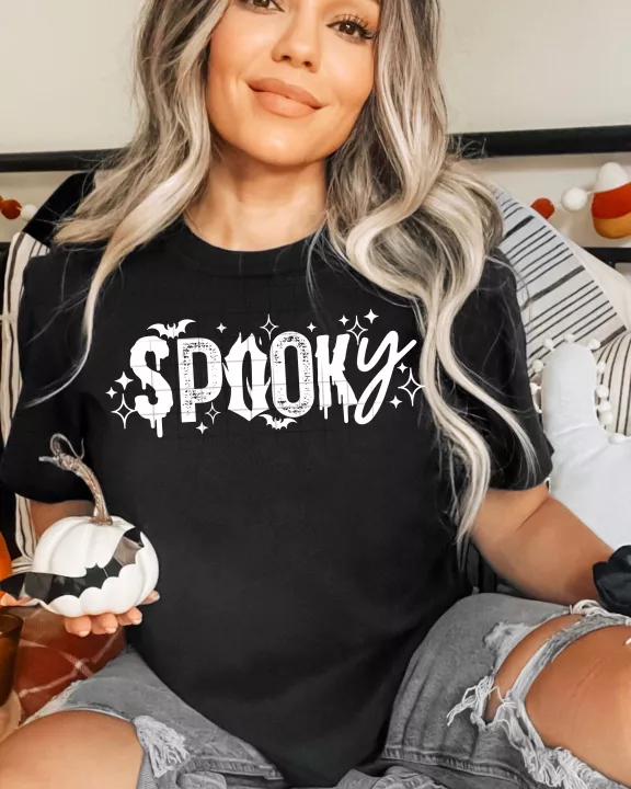 White Spooky Halloween Tee
