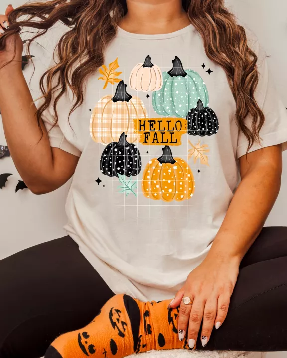 Hello Fall Pumpkins Tee