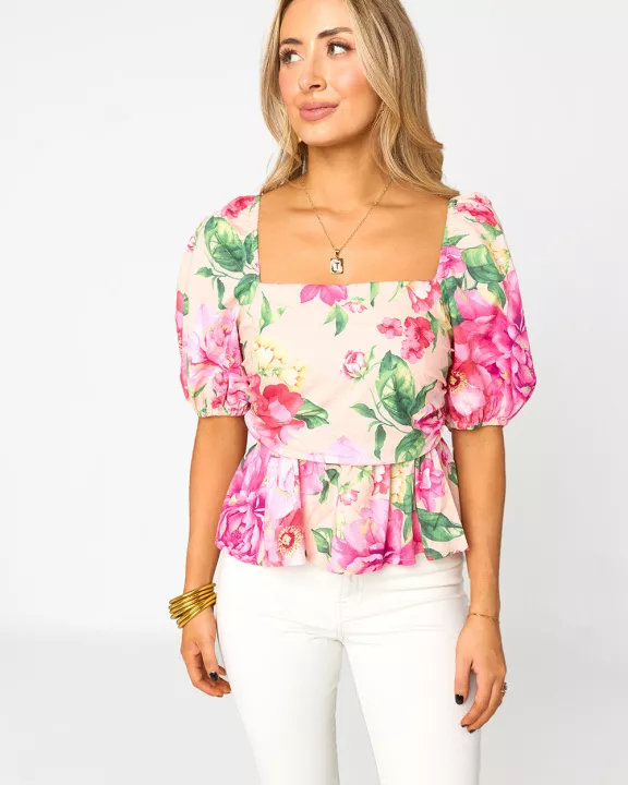 Mirabelle Puff Sleeve Top - Explorer