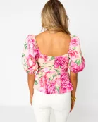 Mirabelle Puff Sleeve Top - Explorer