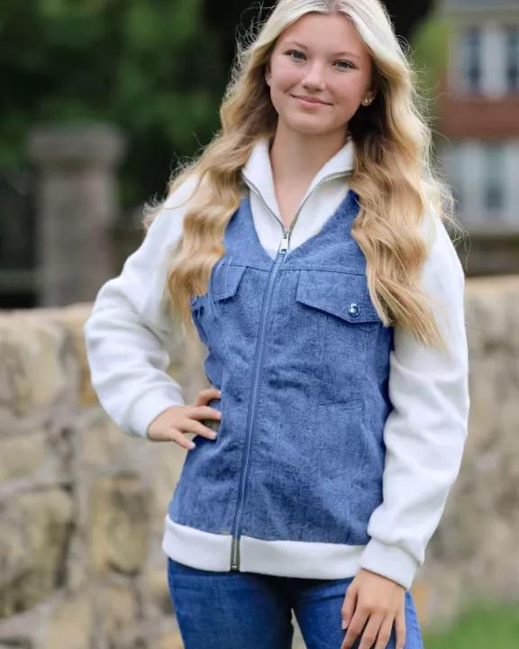 Zip up denim jacket