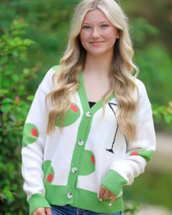 Martini Olive Wine Cardigan