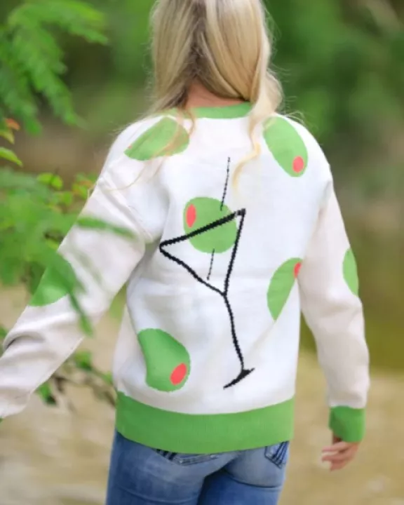 Martini Olive Wine Cardigan