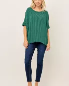 WOMEN'S URBAN RIB TOP WITH HIGH-LOW HEM  -CT43912D