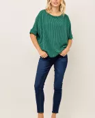 WOMEN'S URBAN RIB TOP WITH HIGH-LOW HEM  -CT43912D