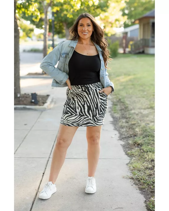 PreOrder | The Zoe - Zebra Print Jogger Skirt
