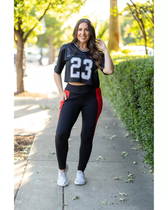 PreOrder | The Roxie - Red Panel Full Length Leggings