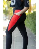 PreOrder | The Roxie - Red Panel Full Length Leggings
