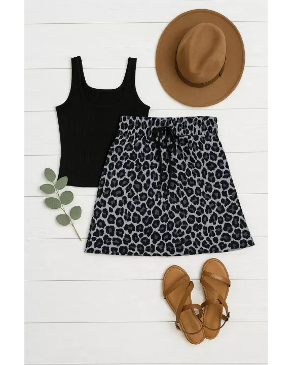 PreOrder | The Stella - Snow Leopard Jogger Skirt
