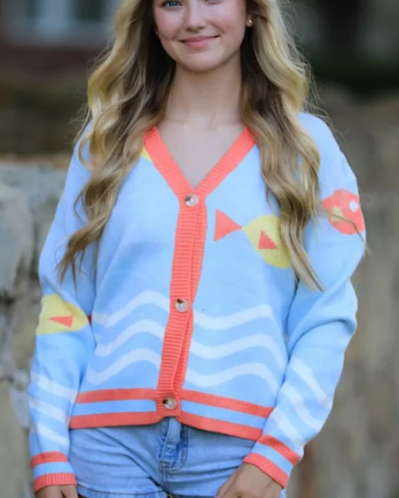Fish bowl knit cardigan