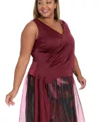 ASYMMETRICAL PLEATED TOP