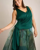 ASYMMETRICAL PLEATED TOP