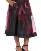 PLEATED ORGANZA MIDI SKIRT