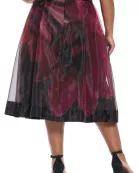 PLEATED ORGANZA MIDI SKIRT