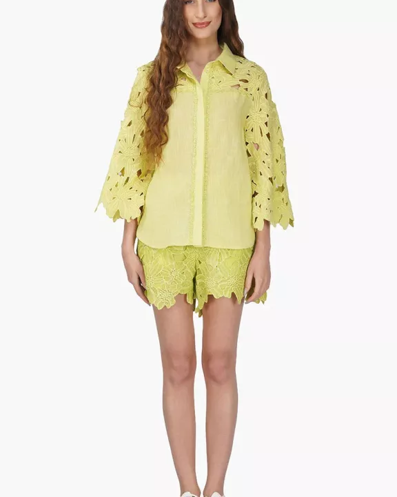 Set of 6 Fall For Neon Floral Lace Shorts (S,M,L)