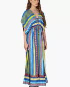 Set of 6 Neel Aztec Stripe Printed Maxi Dress  (S,M,L)