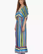 Set of 6 Neel Aztec Stripe Printed Maxi Dress  (S,M,L)